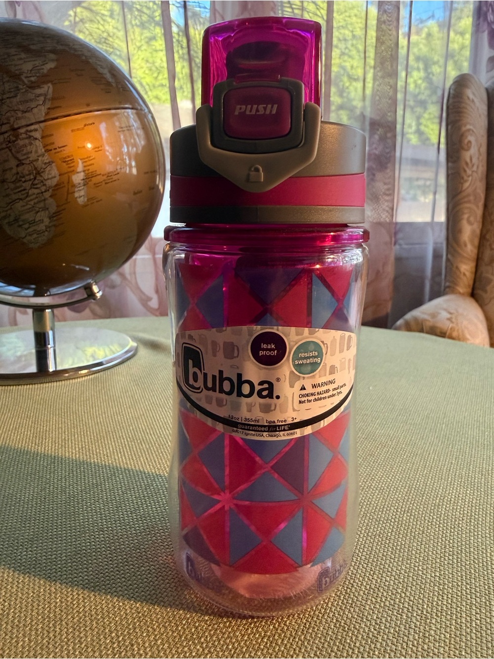 🌞 4/$20 Item- Bubba Kids Pink Purple Geometric Insulated Drink Bottle Leak Proof